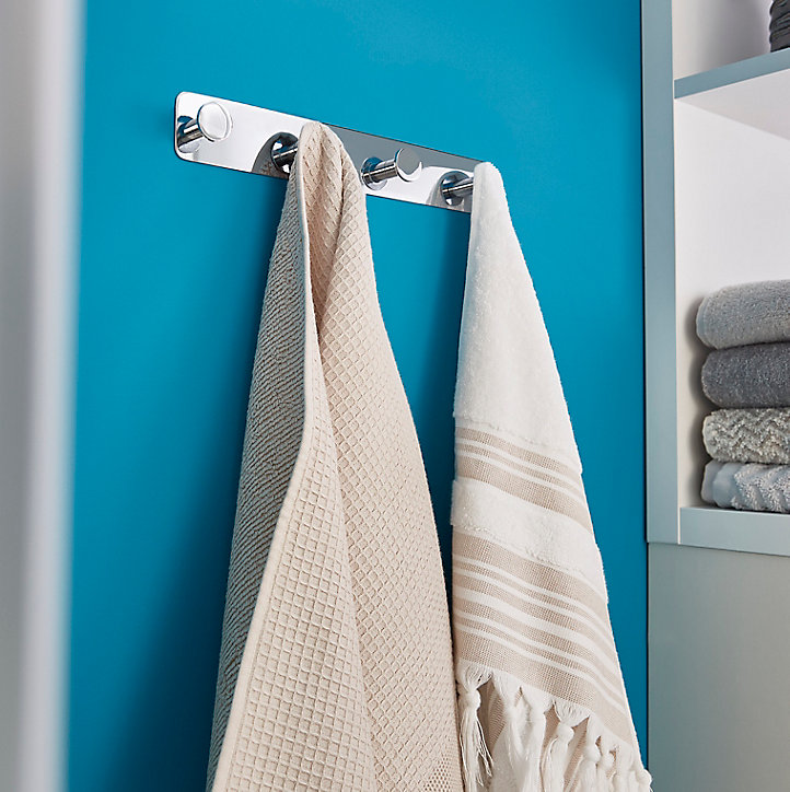 Patère 4 têtes Koros chrome GoodHome