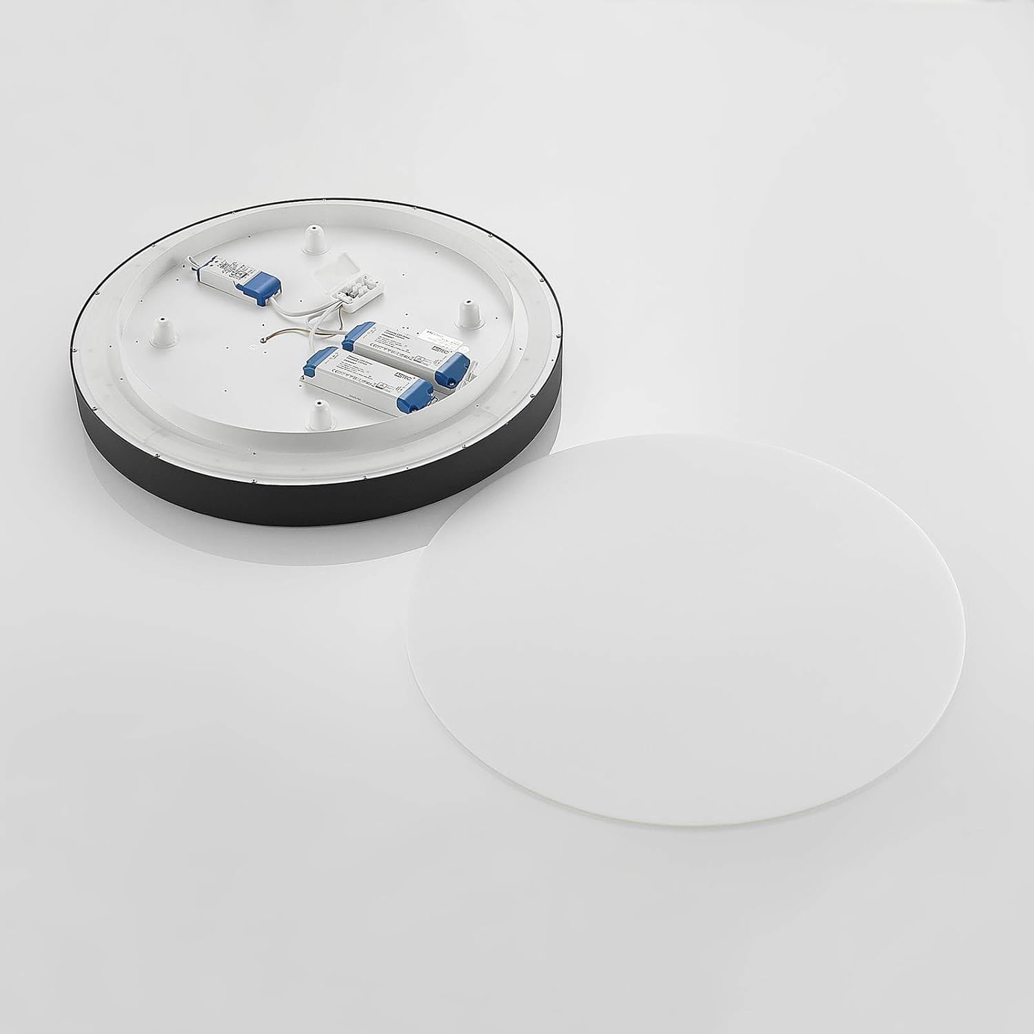 Arcchio LED Deckenleuchte Vanida (Modern) in Schwarz aus Aluminium (1 flammig,) - Lampe Deckenlampe Küchenleuchte