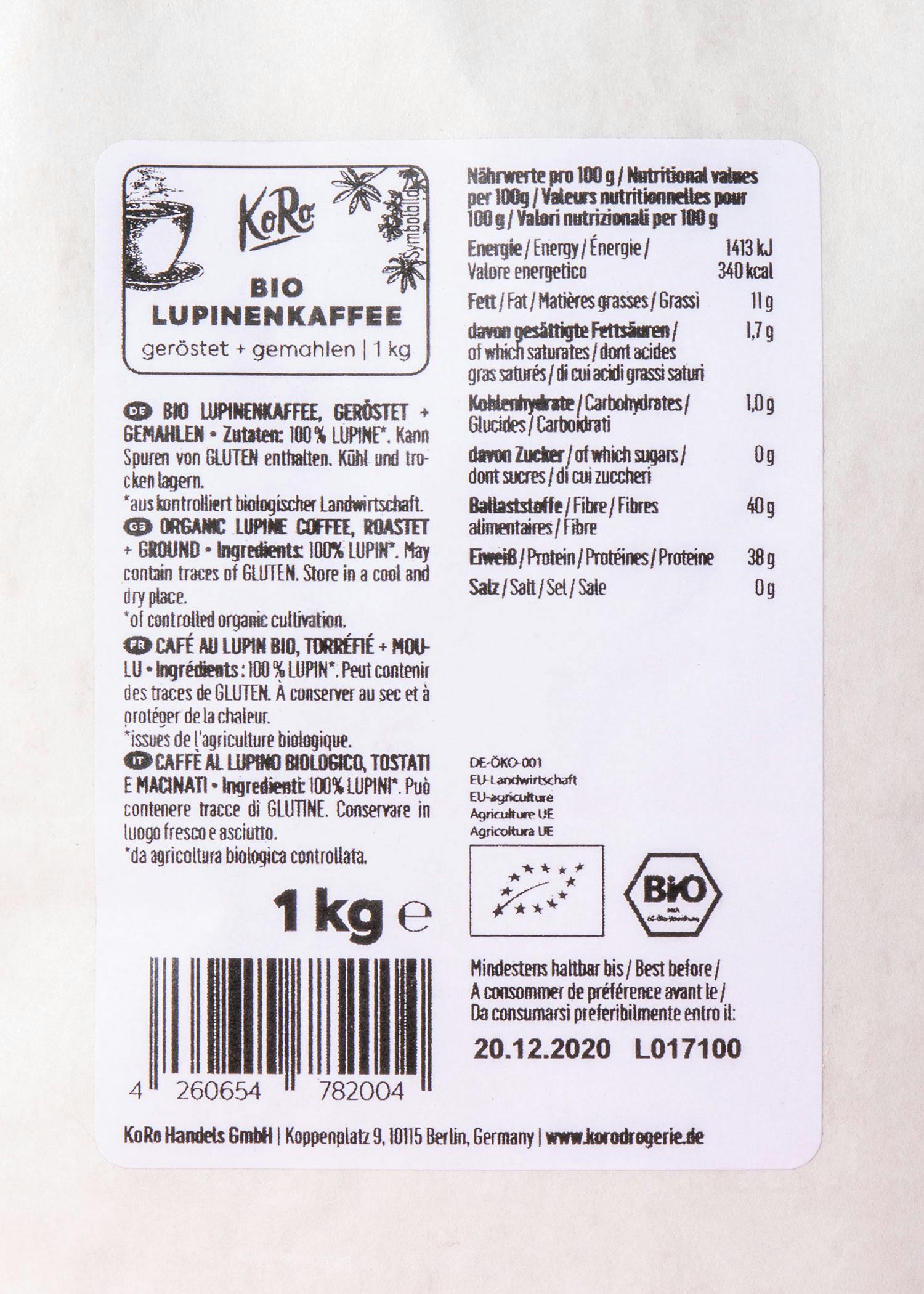 Bio Lupinenkaffee 1 kg