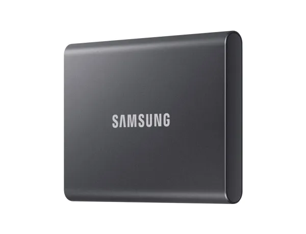 Samsung T7 MU-PC2T0T - SSD - krypteret - 2 TB - ekstern (bærbar) - USB 3.2 Gen 2 (USB-C stikforbindelse) - 256-bit AES - titan grå