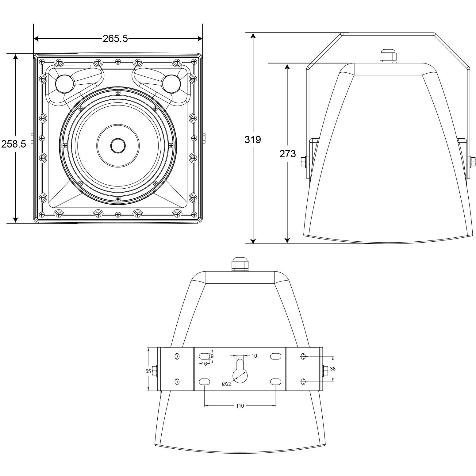 Audiophony EXT106 outdoor coaxiale luidpreker