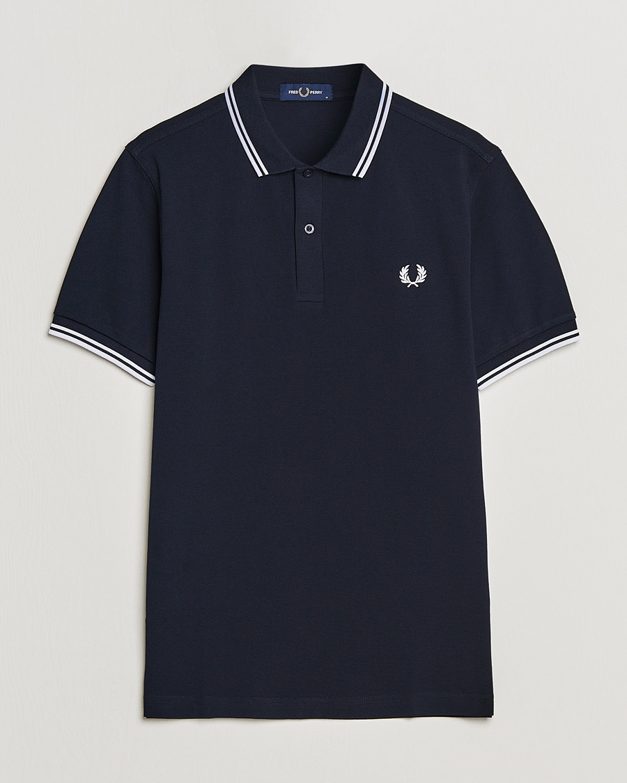 Fred Perry Twin Tipped Polo Shirt Navy/White