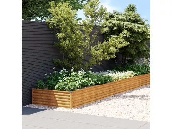 Lit surélevé de jardin 579 x 100 x 36 cm acier corten