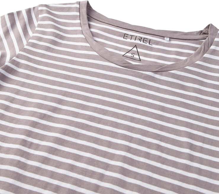 Etirel Nautic Stripe T-Shirt Brun
