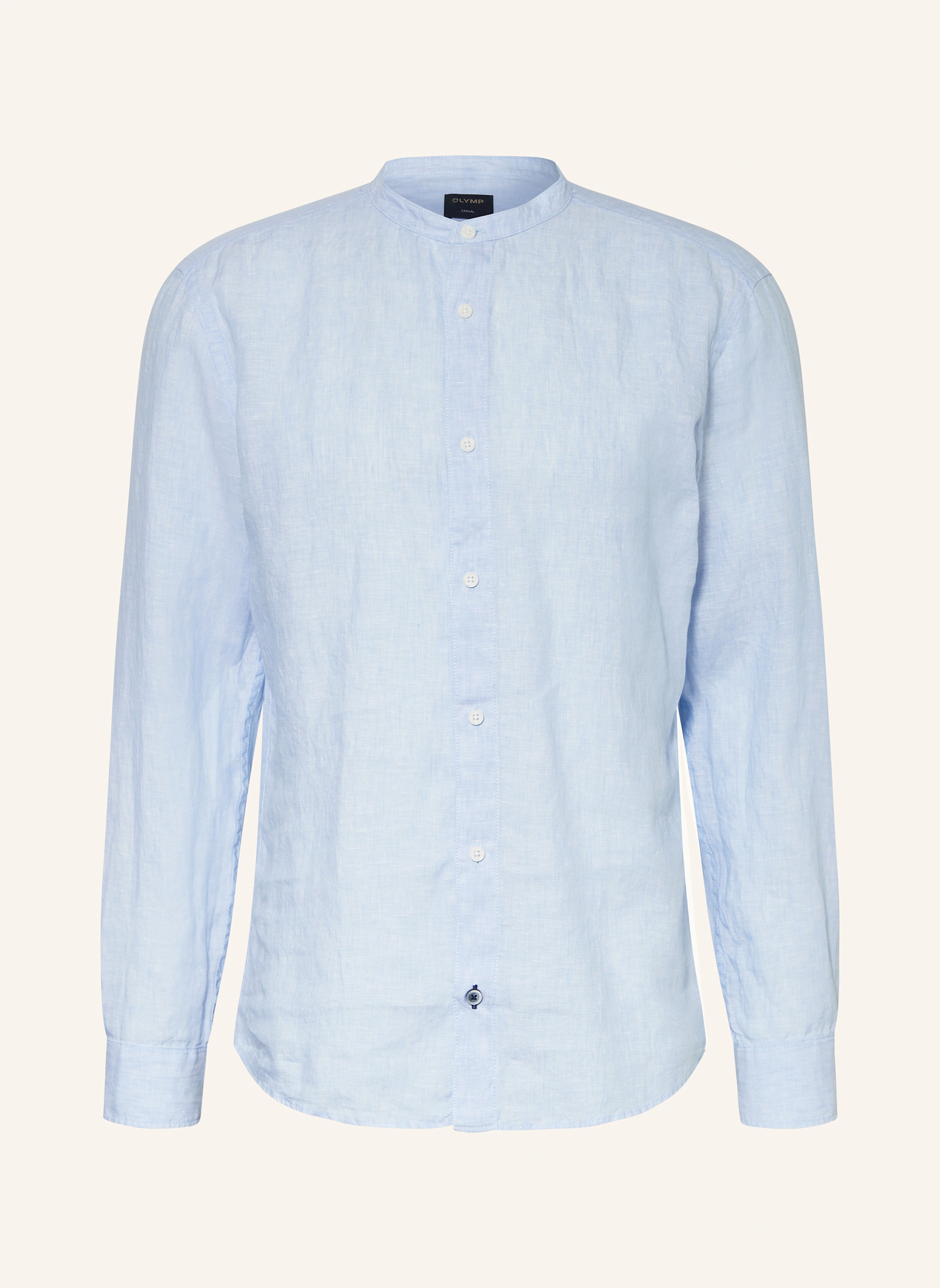 OLYMP Leinenhemd Casual regular fit mit Stehkragen