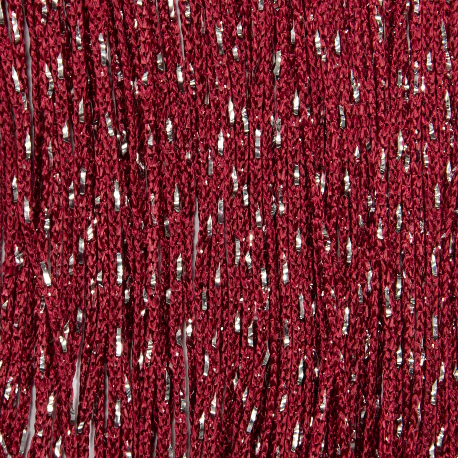 Fadenstore - rot - metallischer Glanz - 90x245 cm