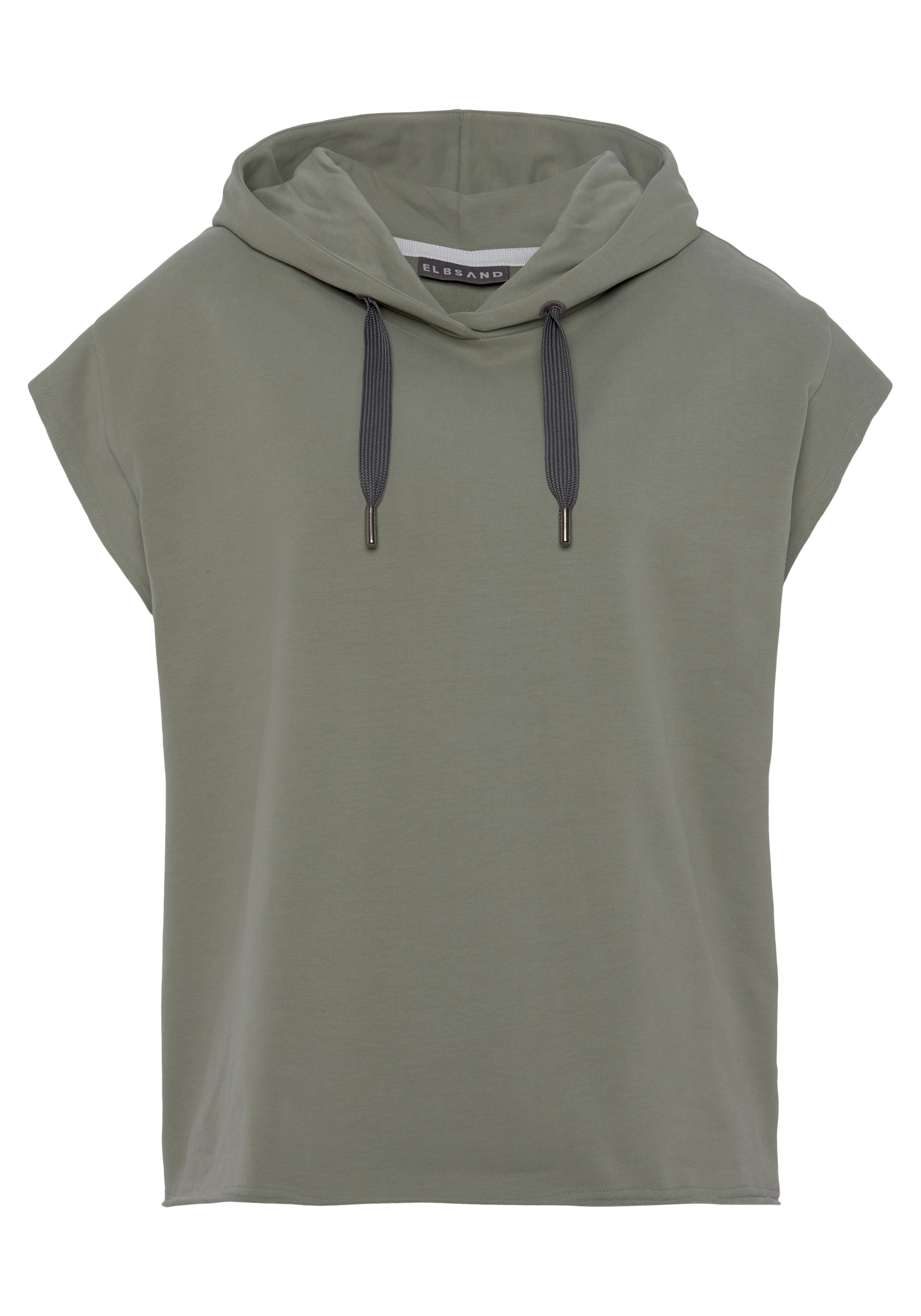 Elbsand Kapuzensweatshirt »Catia«, , kurzärmliger Hoodie mit Logodruck hinten