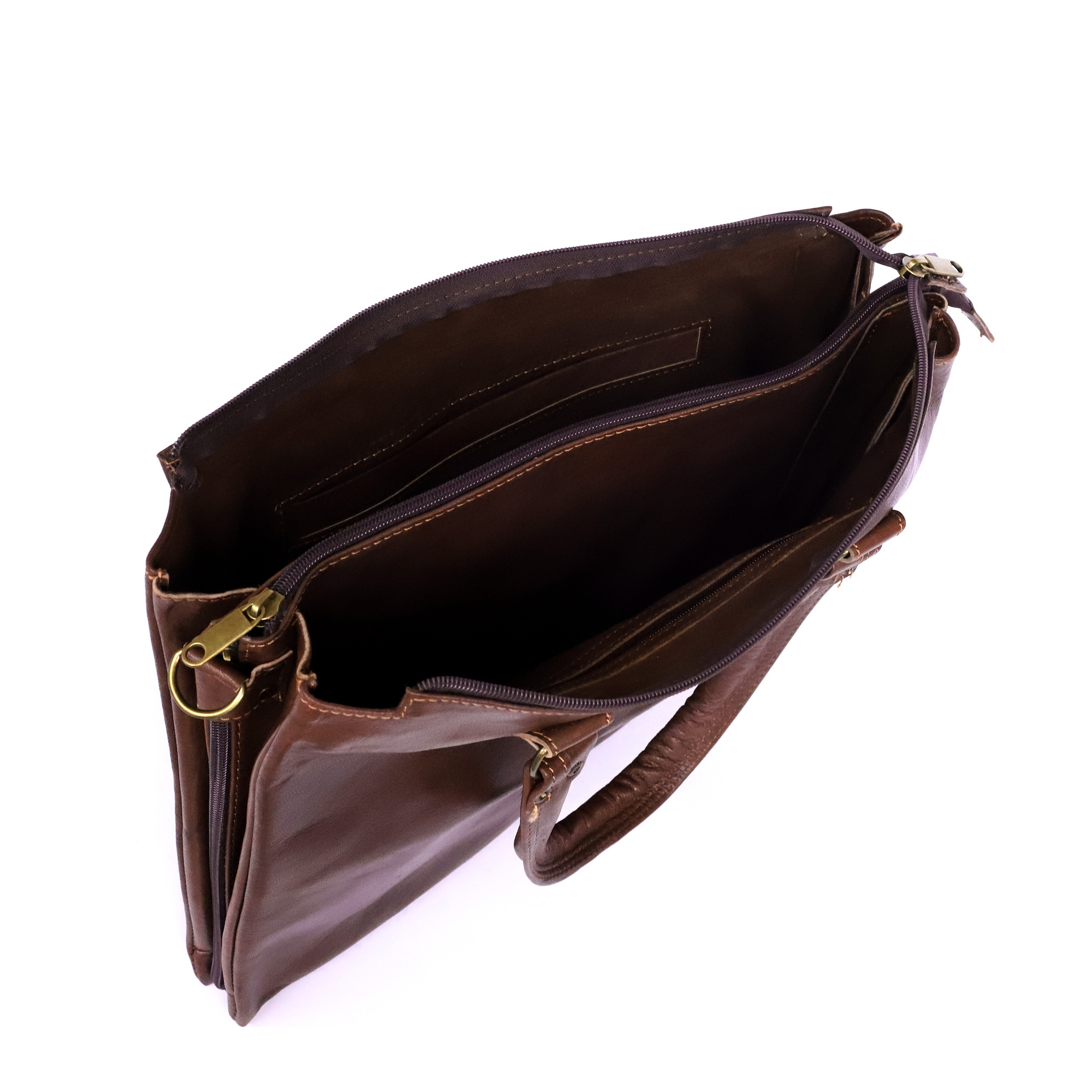 Laptoptasche aus Ziegenleder, braun, B 40 cm, H 30 cm, L 5 cm günstig bestellen