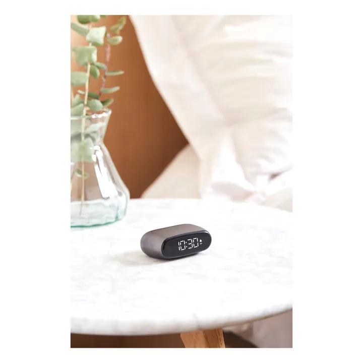 Lexon Mini réveil Minut | Gris métal