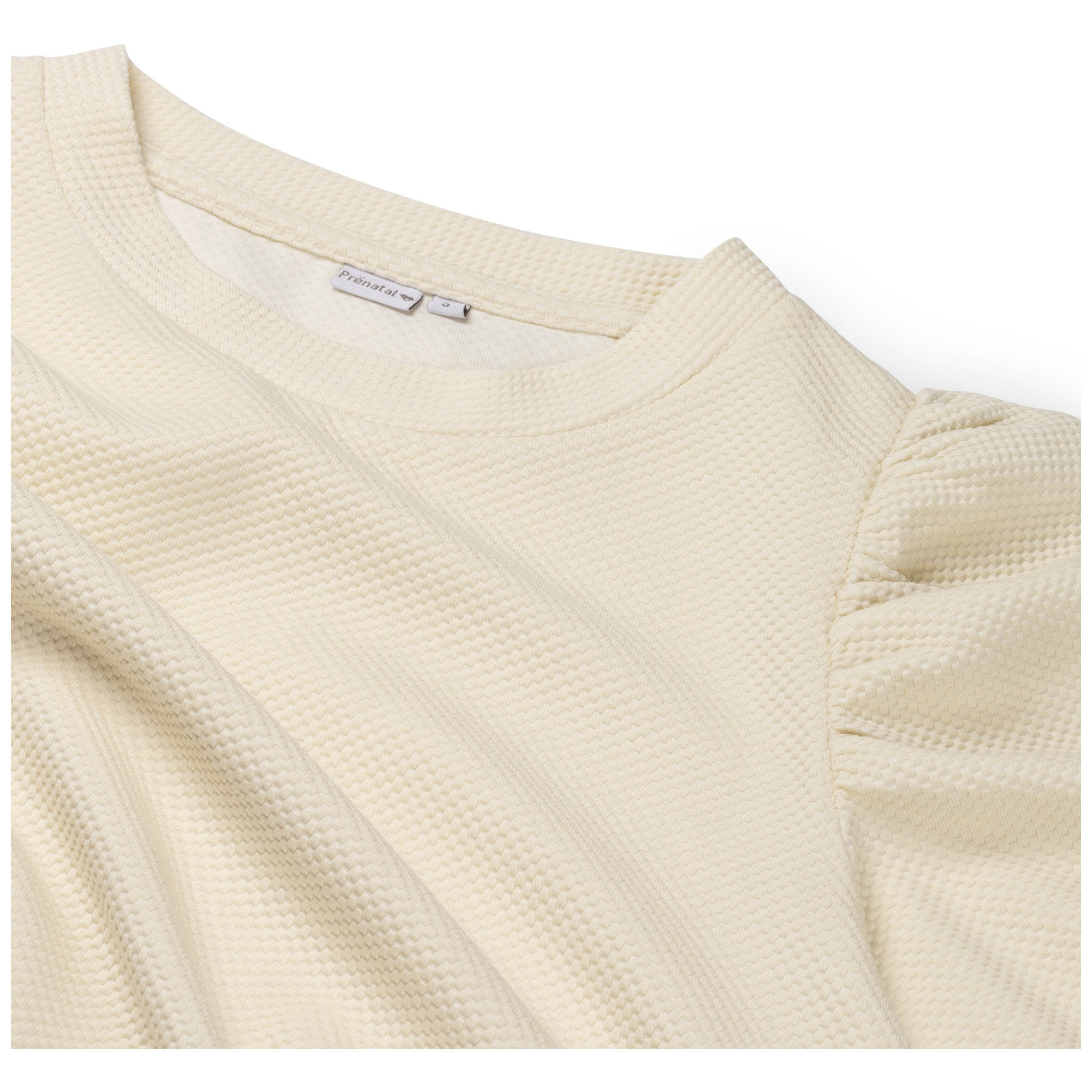 Prénatal zwangerschapsshirt driekwart mouwen effen beige