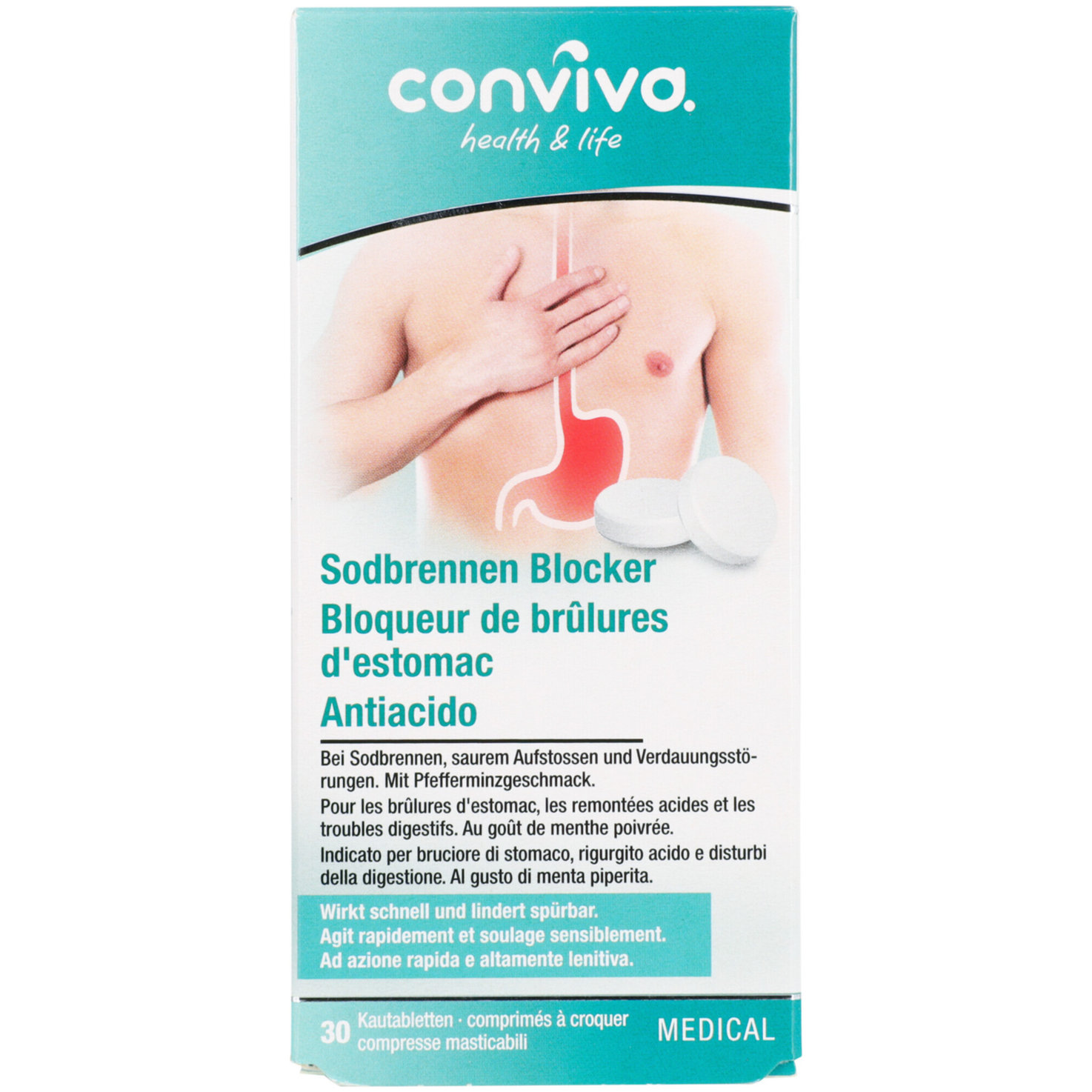 conviva Sodbrennen-Blocker 30 Stück