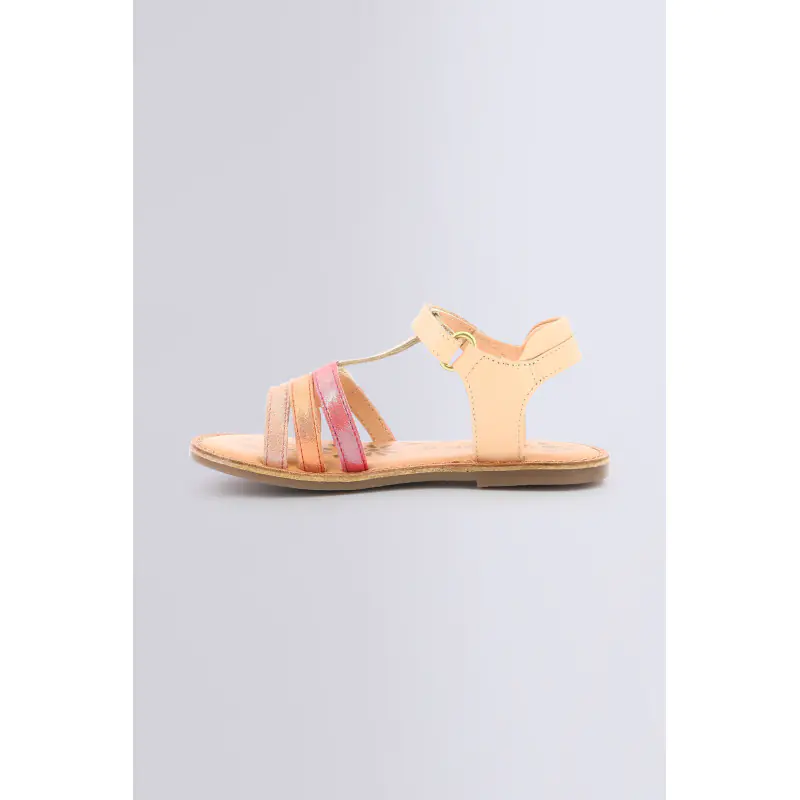 DIAMANTO ROSE CORAIL METALLISE SANDALES Cuir Fille