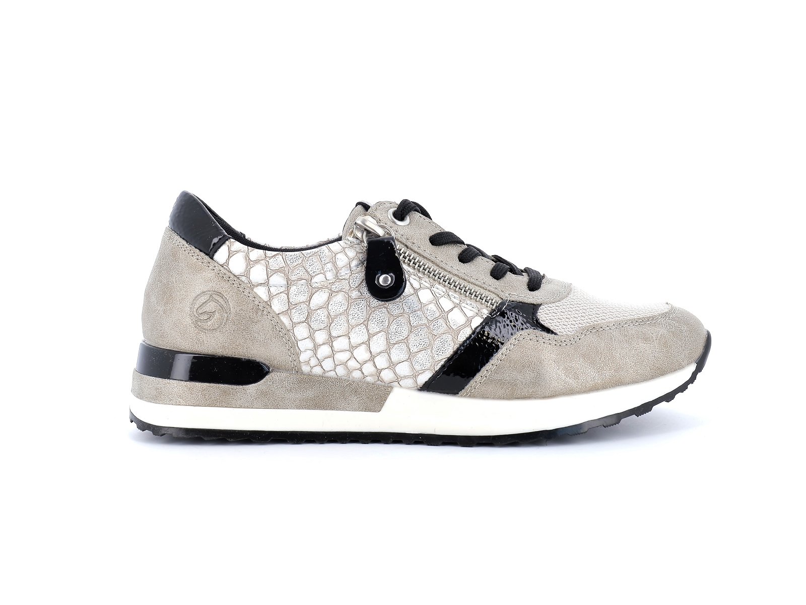 Remonte-R2532 Matières combinées Noir Champagne