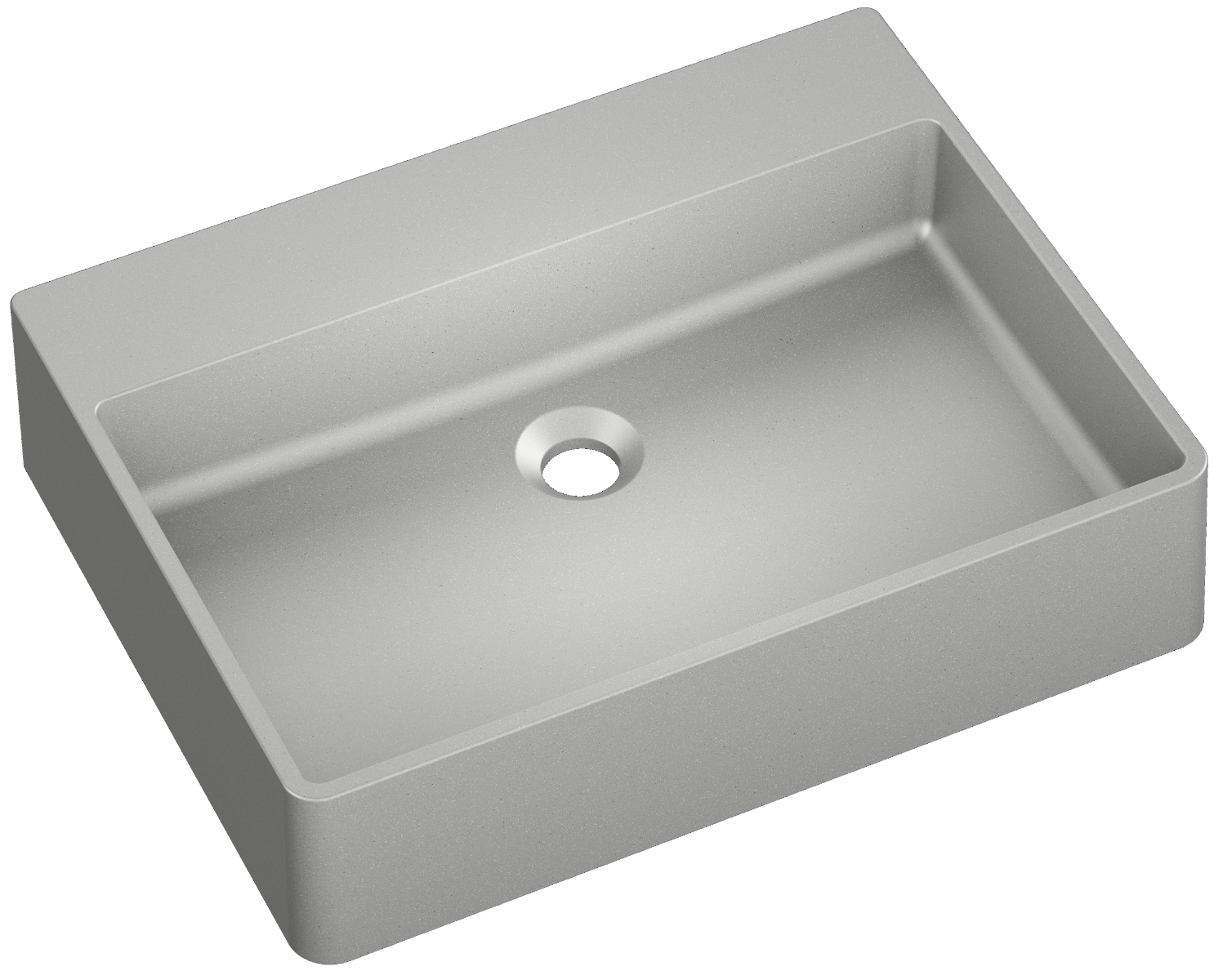 Kerra Silba wastafel 55x42x13cm licht grijs