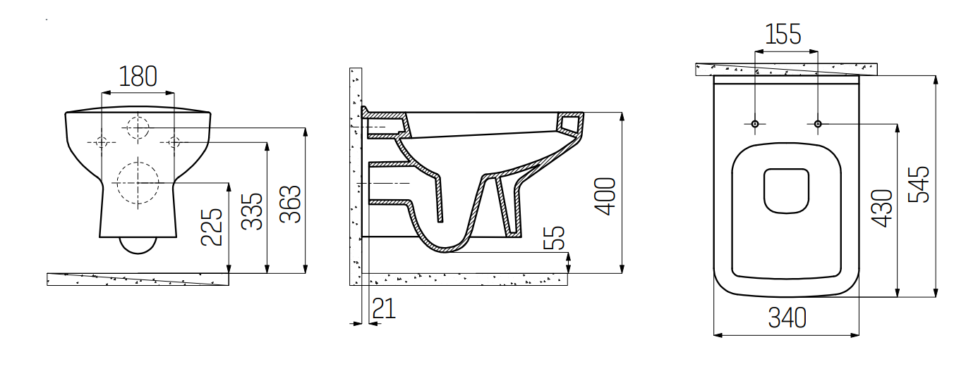 Sanigoods Zev wandcloset met bidetsproeier wit