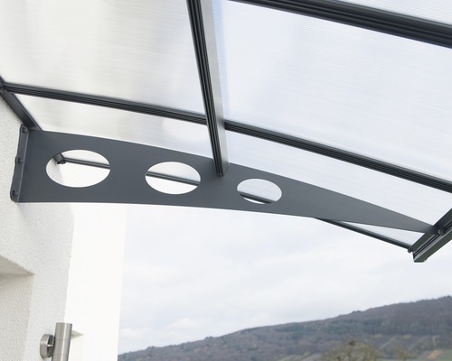 ARON Baldino luifel 223,5x139 cm antraciet polycarbonaat
