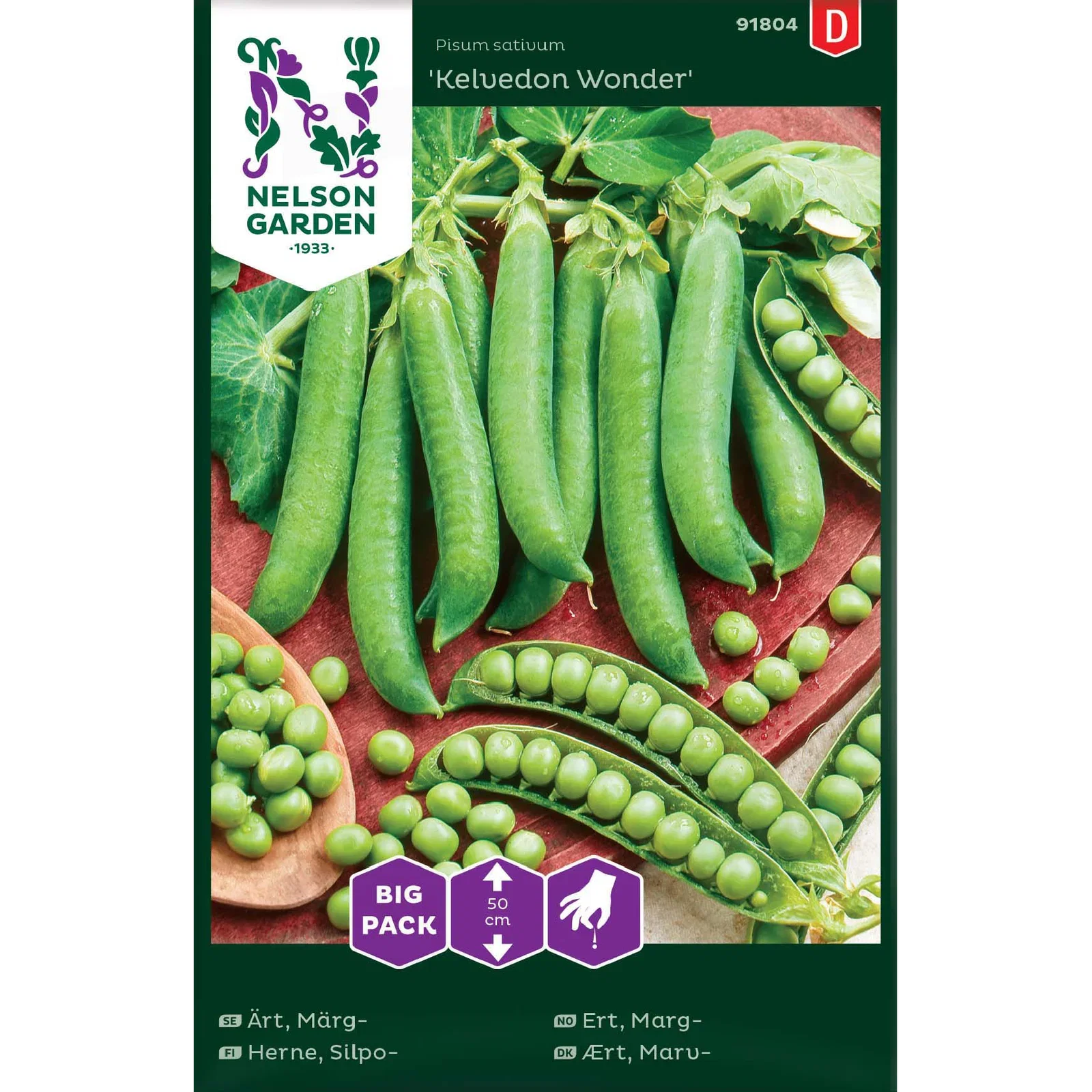 Pisum sativum 'Kelvedon Wonder' Margert 'Kelvedon Wonder'