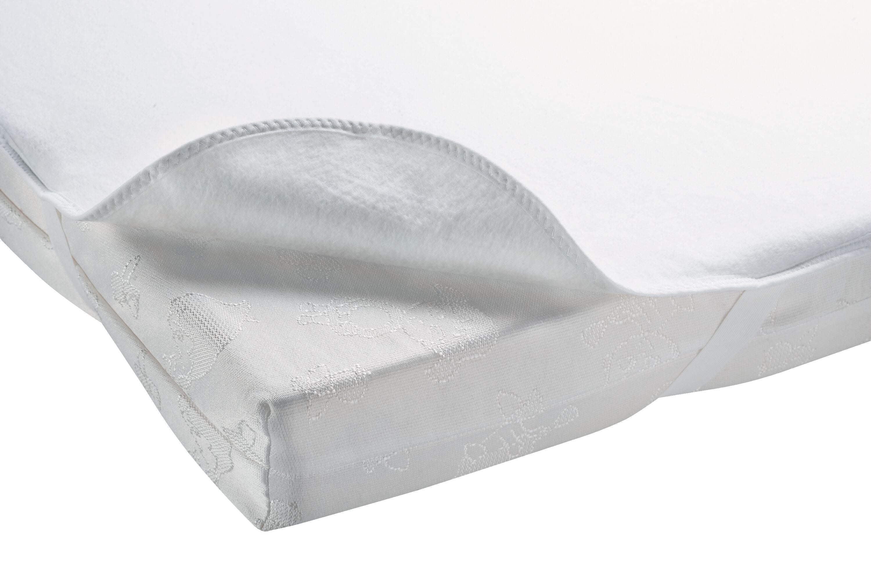 NINO Molton mit Eckgummizug - Weiss / B: 70.0 cm x H: 140.0 cm