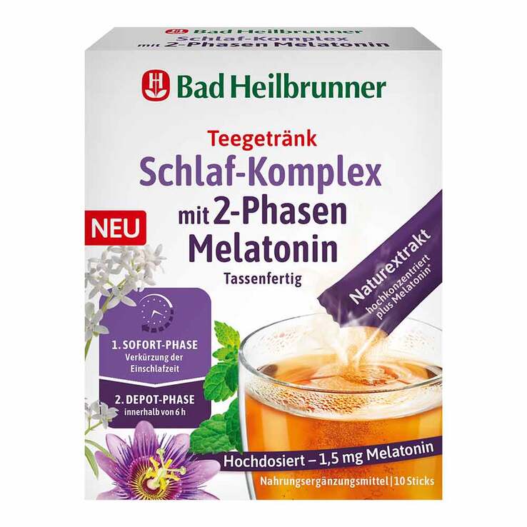 Bad Heilbrunner Schlaf-Komplex 2-Phasen Melatonin, 10X1.0 g
