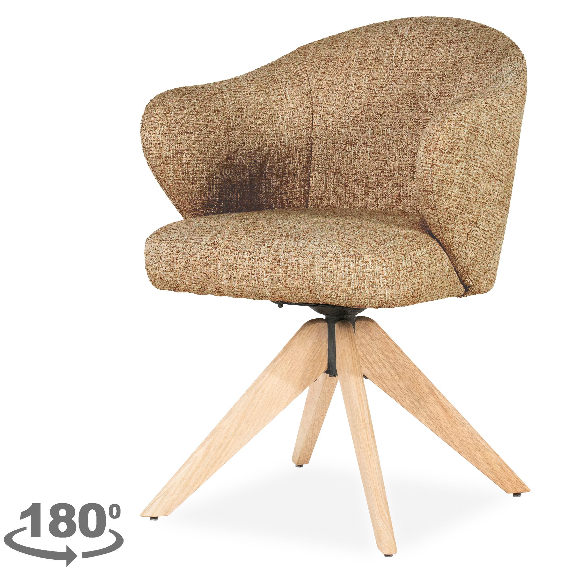 Eetkamerstoel 96347 mosterd Connor B61.5 x D60 x H81.5 cm