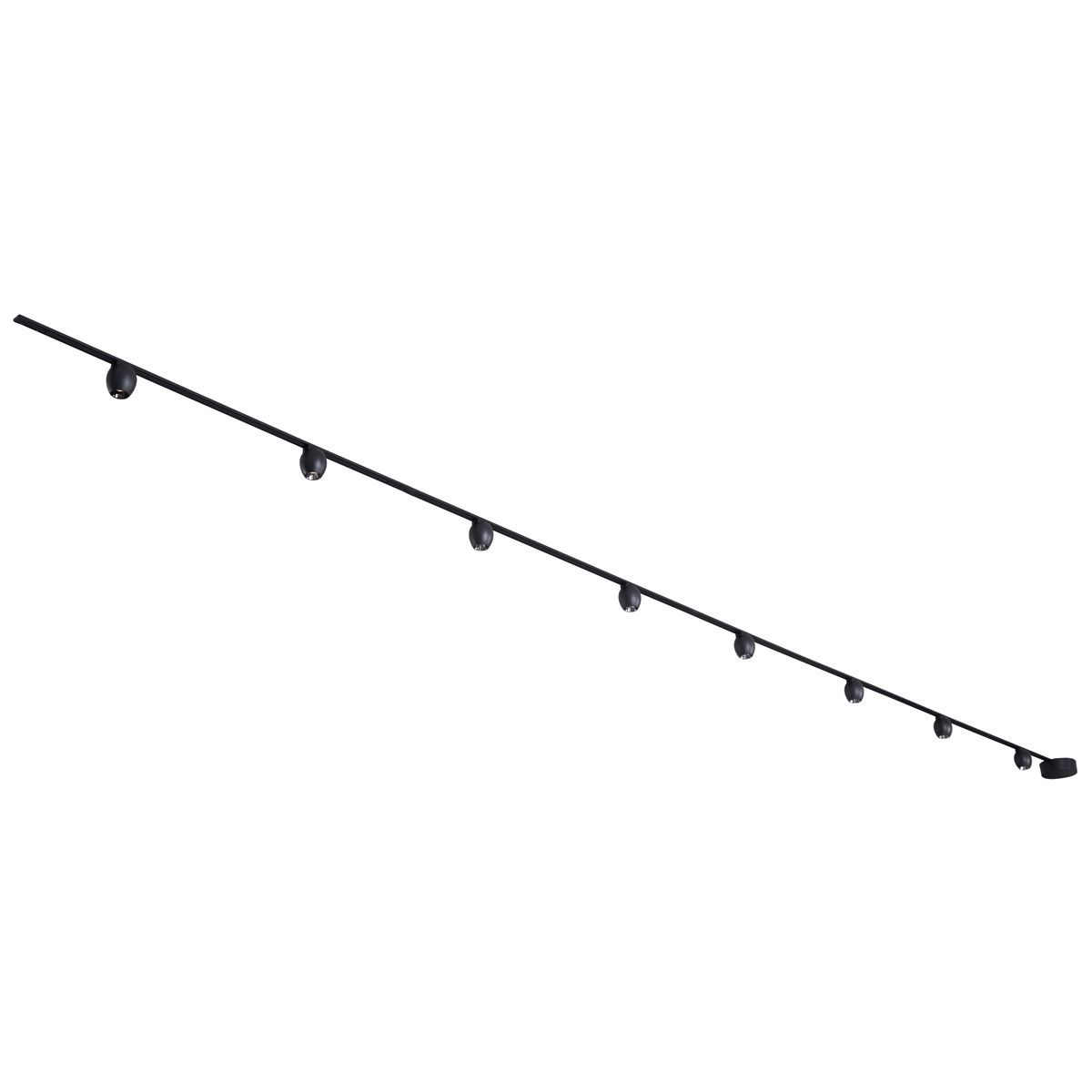 Modern railsysteem met 8 spots zwart 1-fase - Magnetic Zagaye