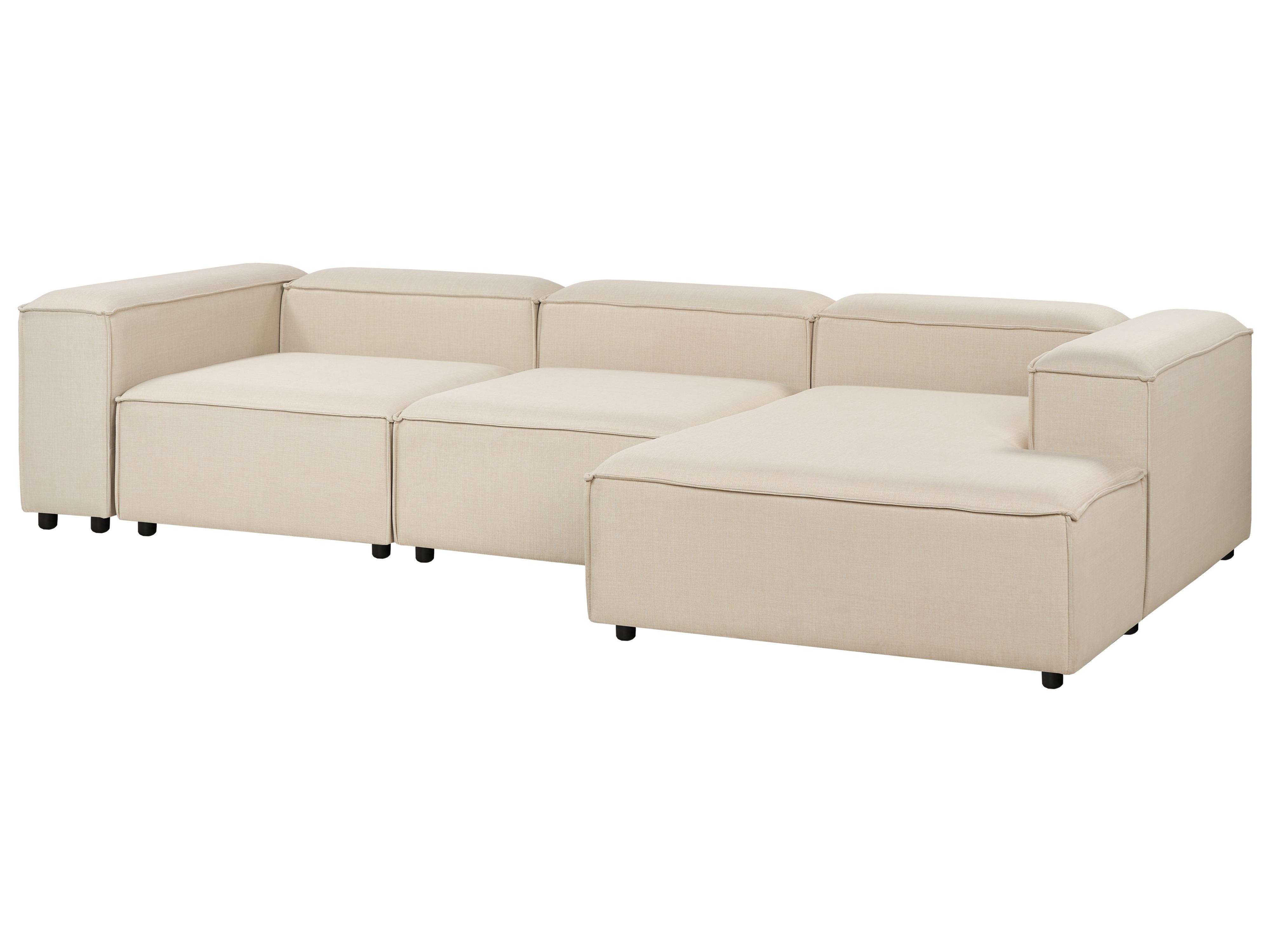Modulaire hoekbank 4-zits ARDAL Stof Beige linkszijdig