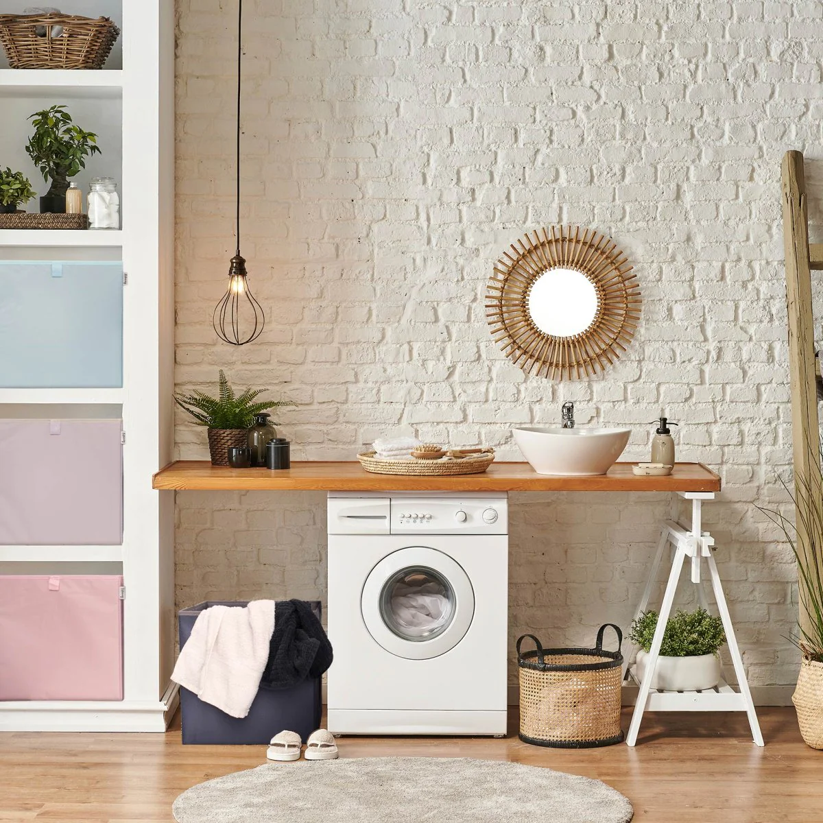Boîte de rangement coloris rose, compatible avec l'étagère IKEA KALLAX