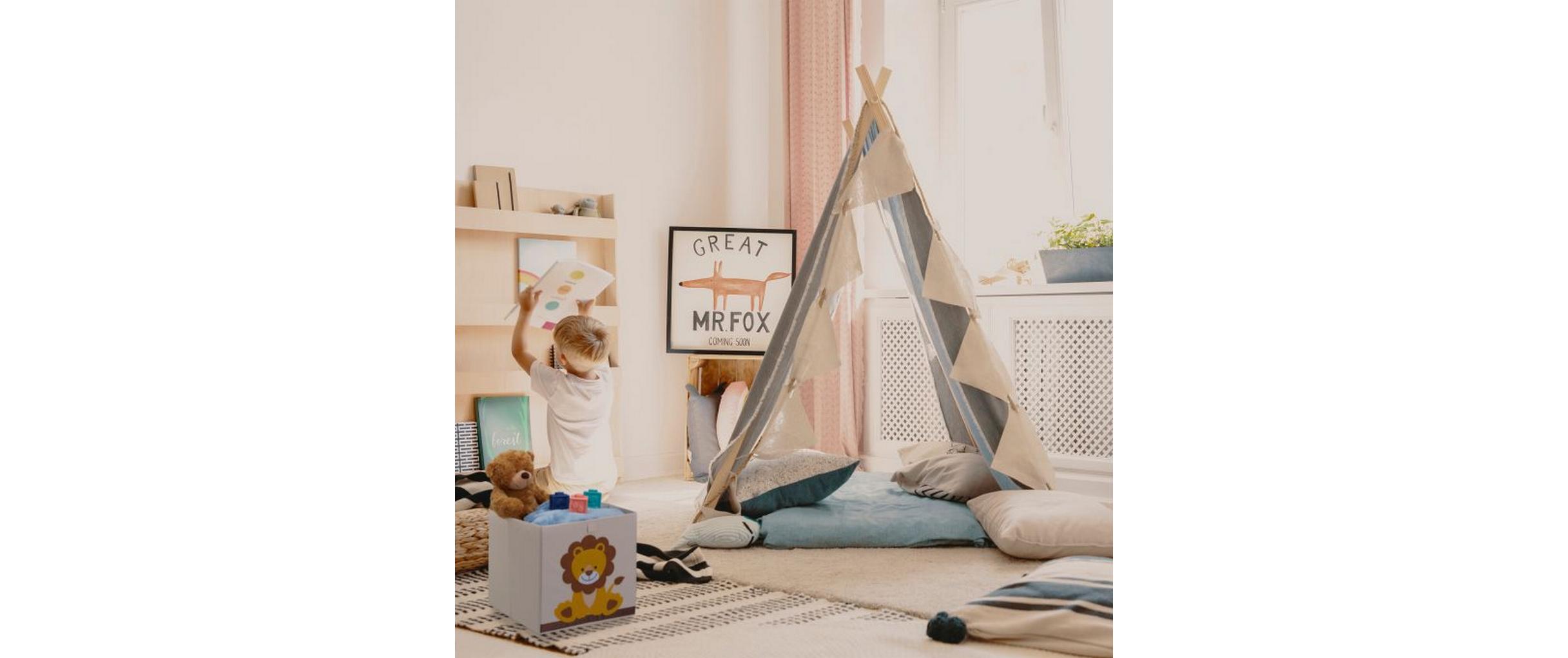 Spielzeugbox LöweFaltbare Aufbewahrungsbox für das Kinderzimmer