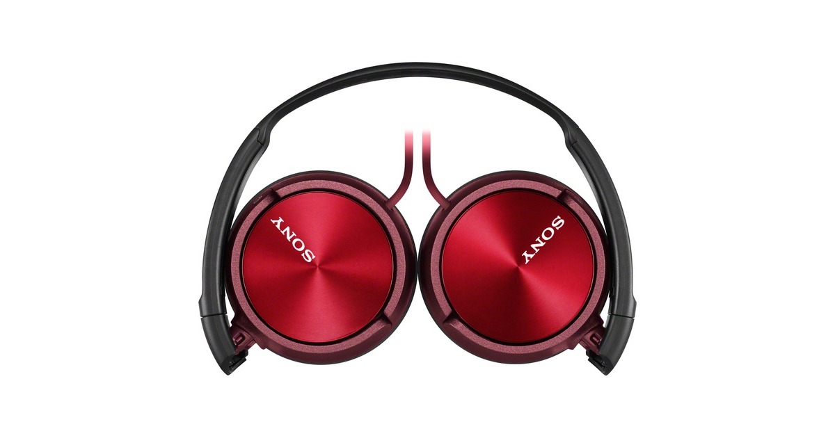 SonyMDR-ZX310R over-ear hoofdtelefoon  (Rood/zwart)