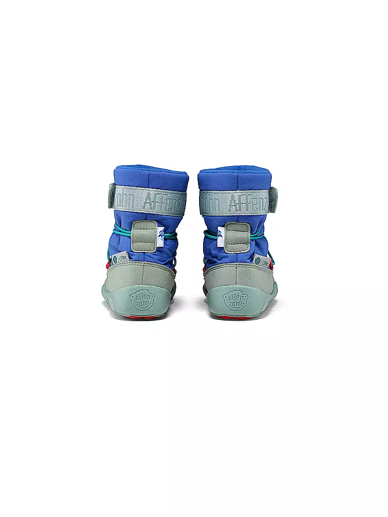 AFFENZAHN Kinder Winterstiefel  VEGAN SNOWY Hai blau