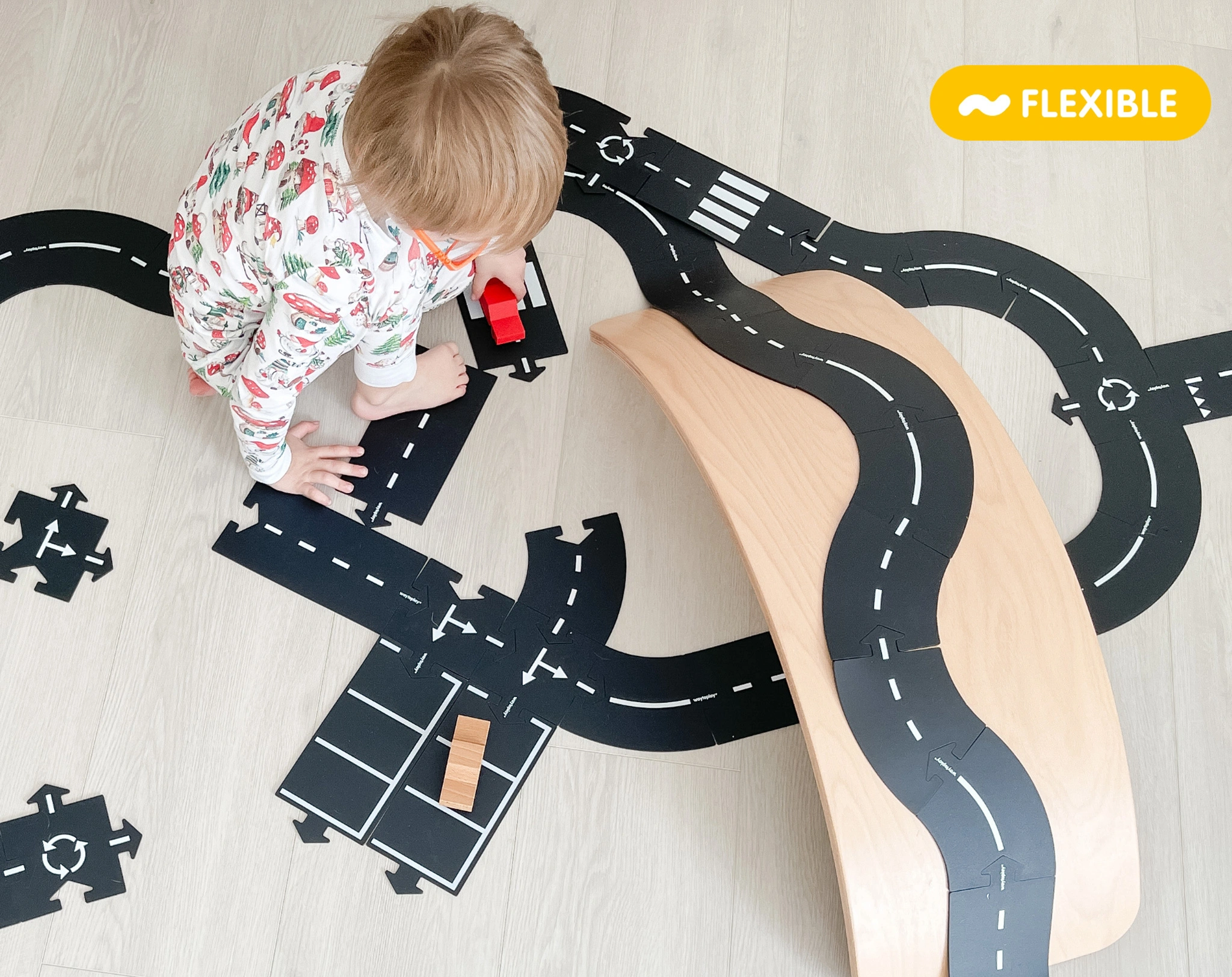 Spielstraßen-Set KING OF THE ROAD 40-teilig