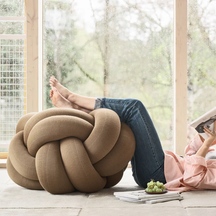 Design House Stockholm - Knot Kissen XL, grau