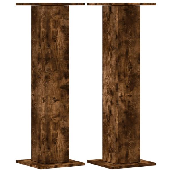 vidaXL Suportes para Plantas 2 Peças 30x30x95 cm Derivados de Madeira - 2534575697
