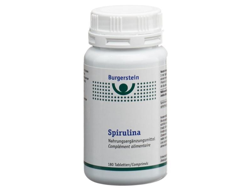Burgerstein Spirulina 180 Tabletten Vegane Tabletten zur Nahrungsergänzung