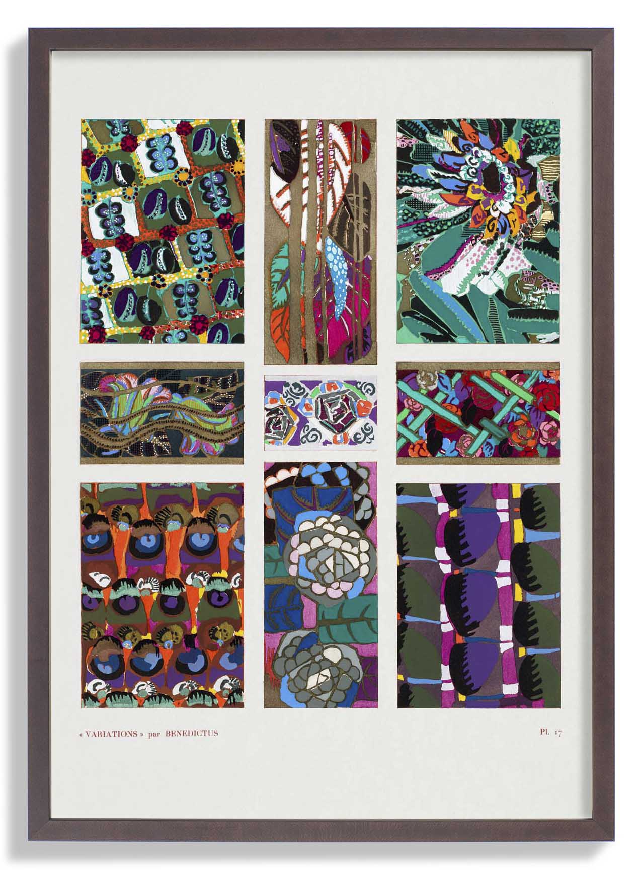 Vintage Art-Déco-Muster, Variation 20 von Édouard Bénédictus