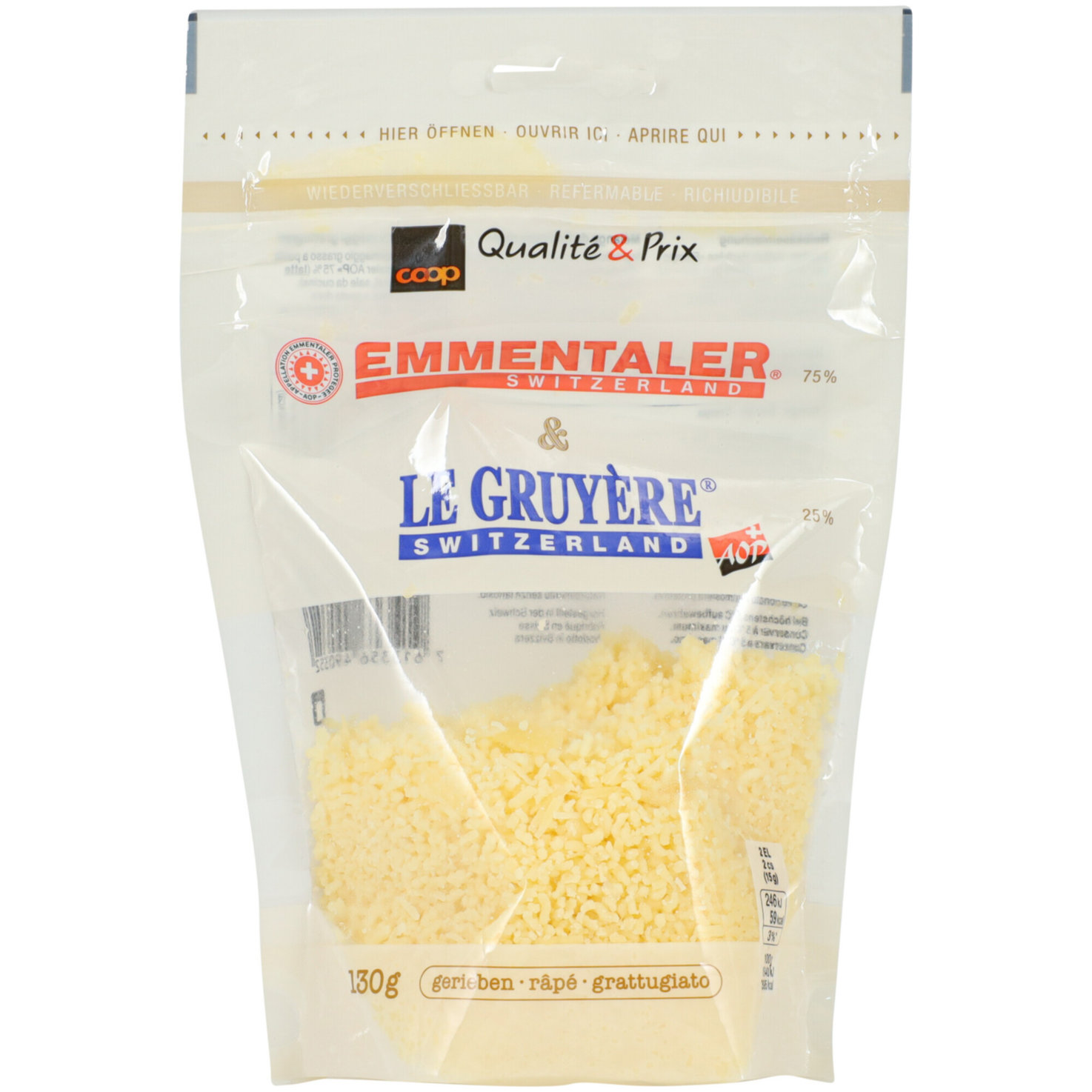 Emmentaler & Gruyère Reibkäse