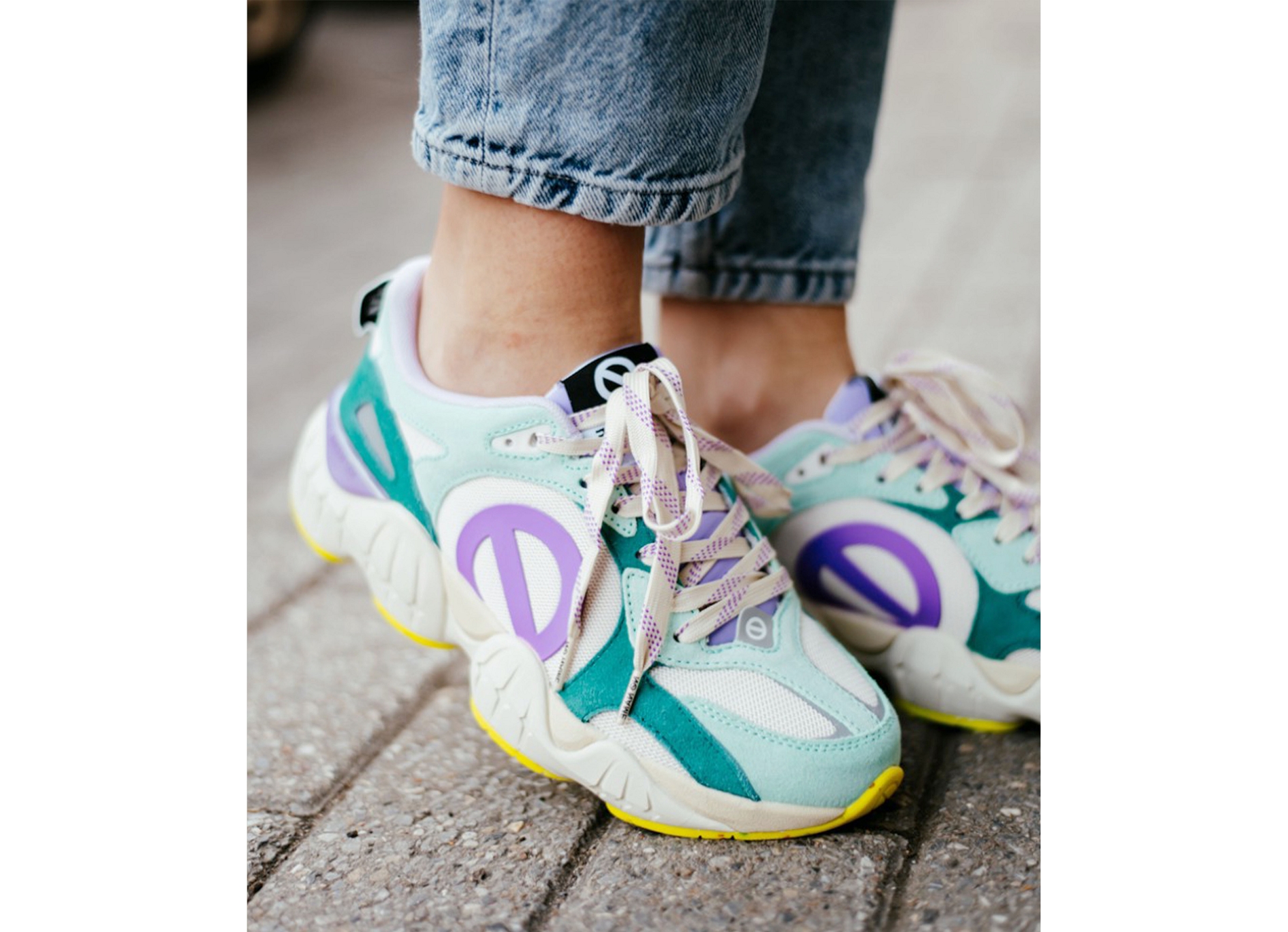 Krazee runner beige vert