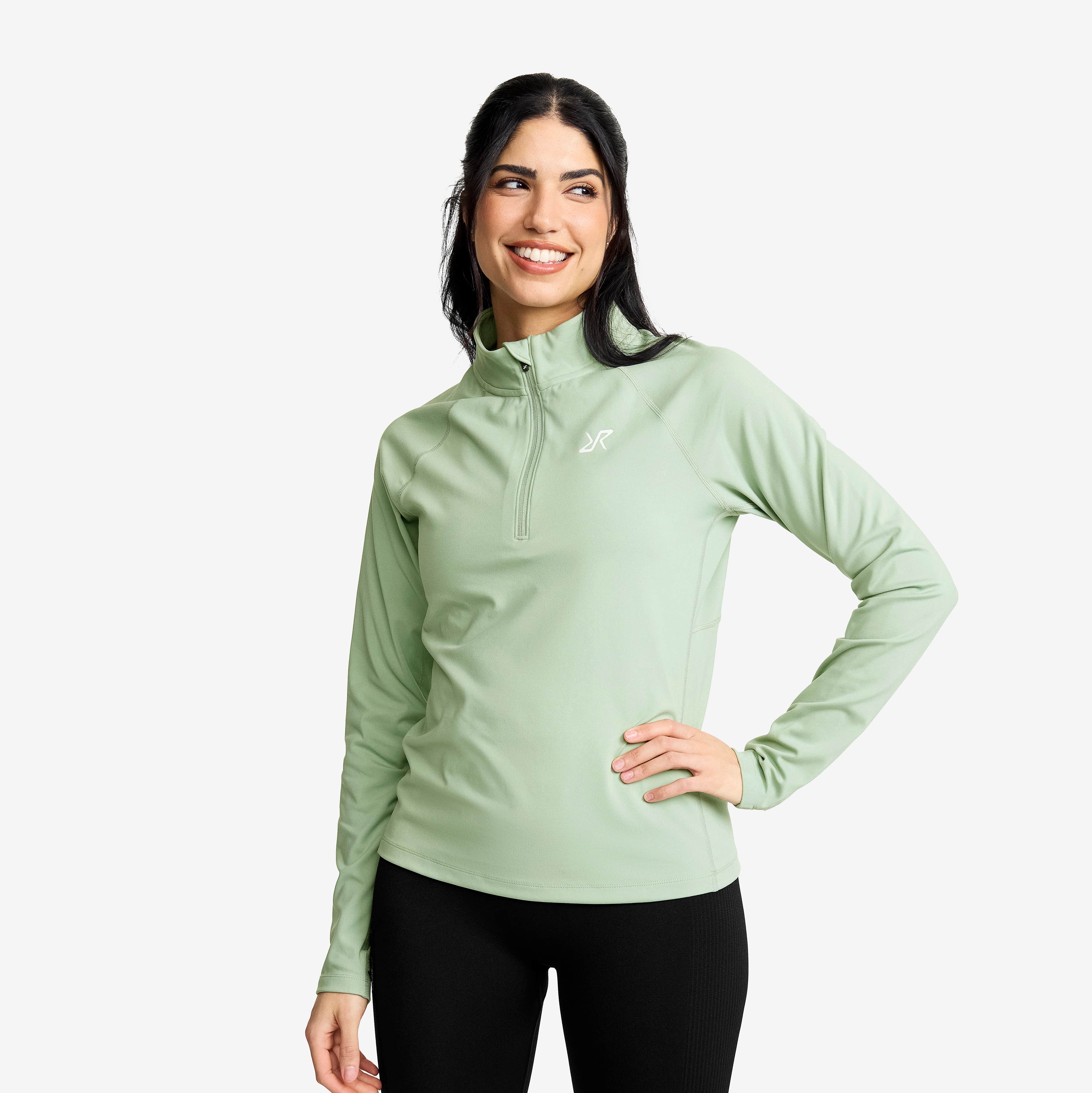 Prep Half-zip Top Dame Iceberg Green