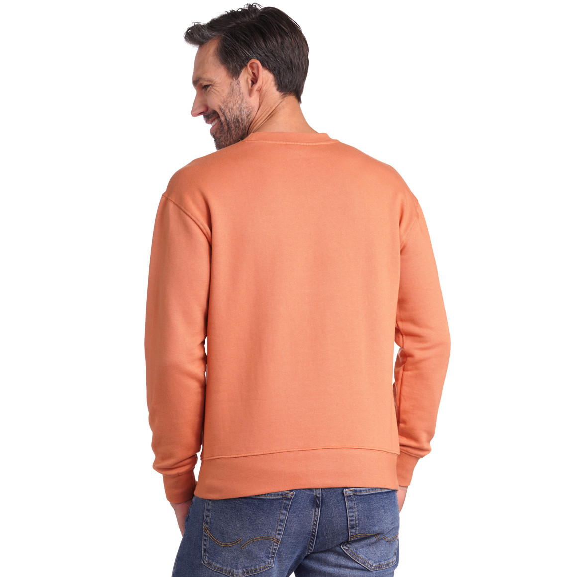 Jonas Nielsen Herren Sweatshirt mit Rundhalsausschnitt orange