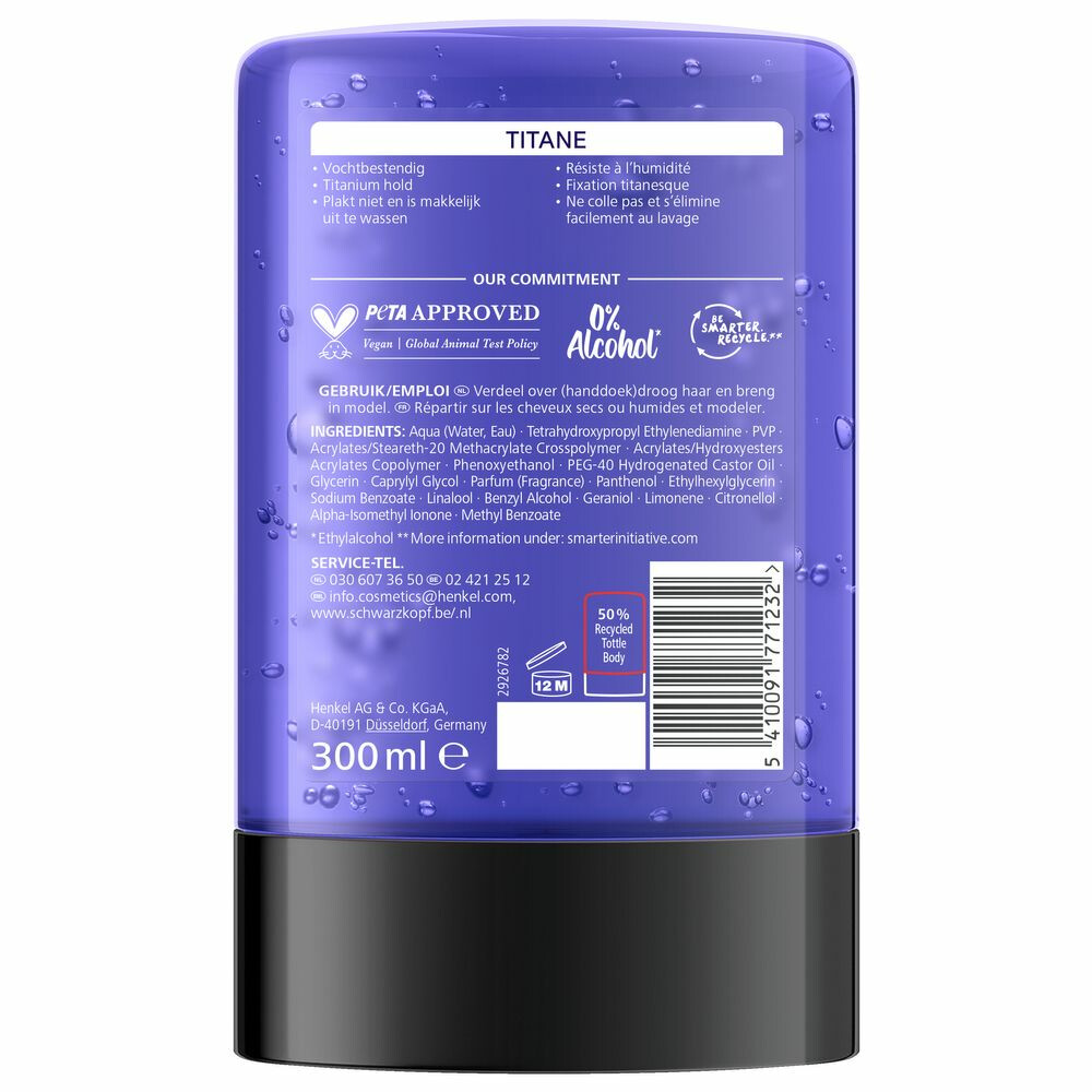 Taft Men Power Gel Titane Hold 6300 ml