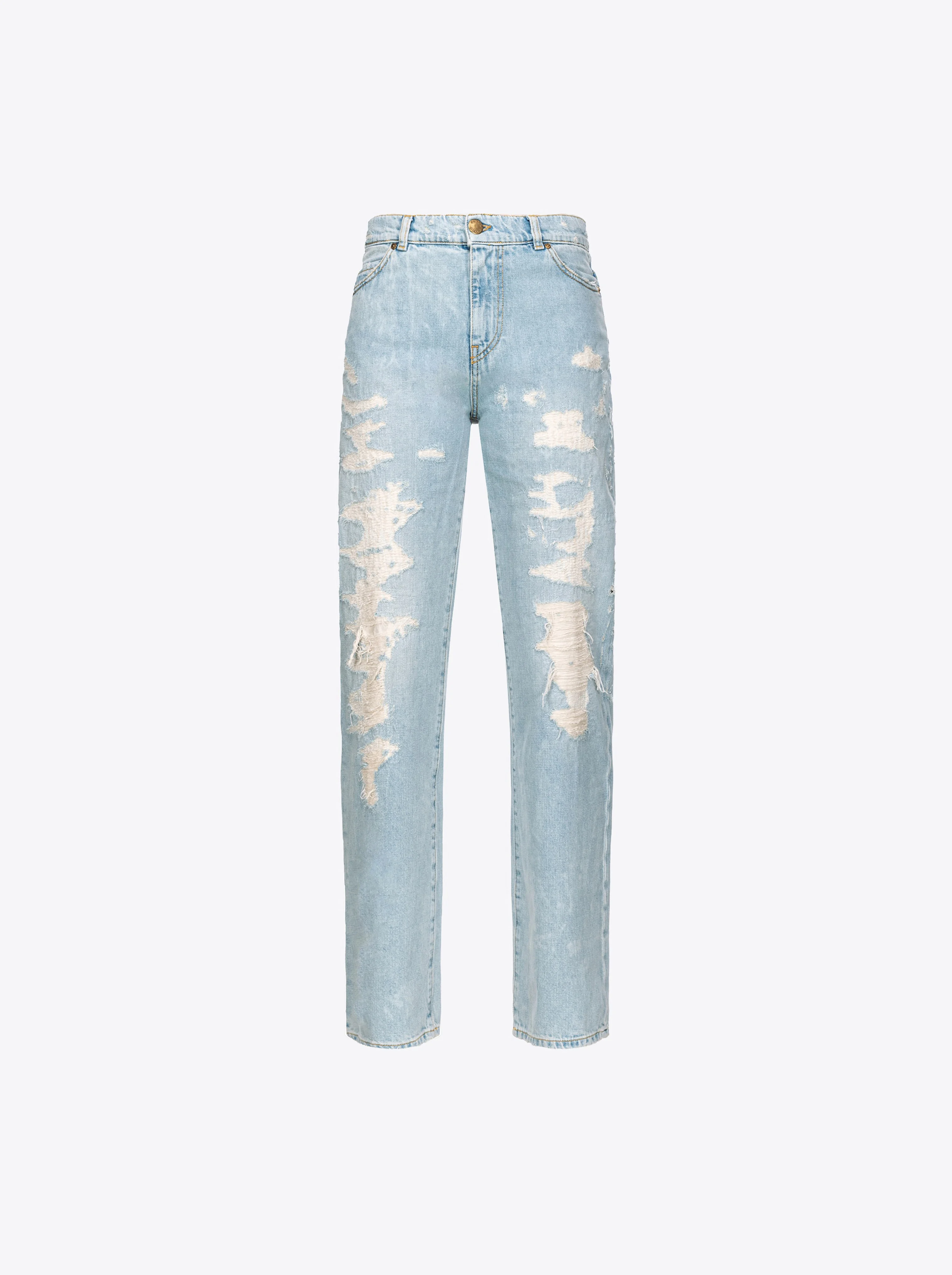 Jean straight déchiré | Bleu
