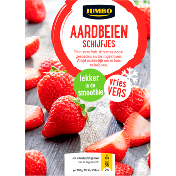 Jumbo Aardbeienschijfjes Diepvries 250 g