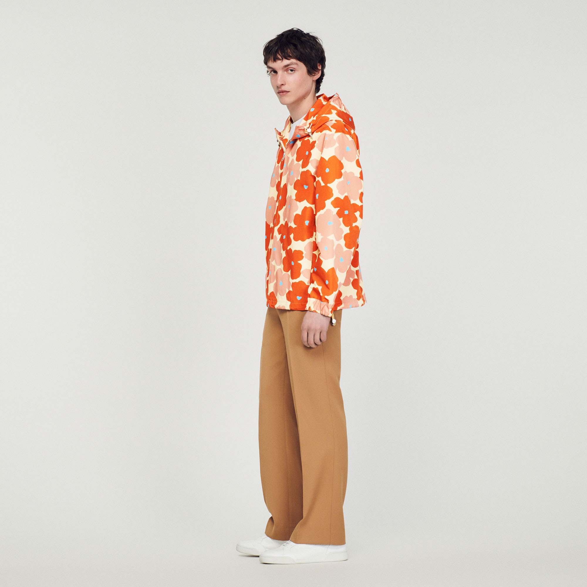 Blouson imprime fleurs
