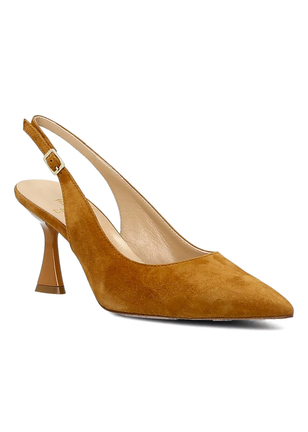 SLING BACK AMELIA VELOURS CAMEL