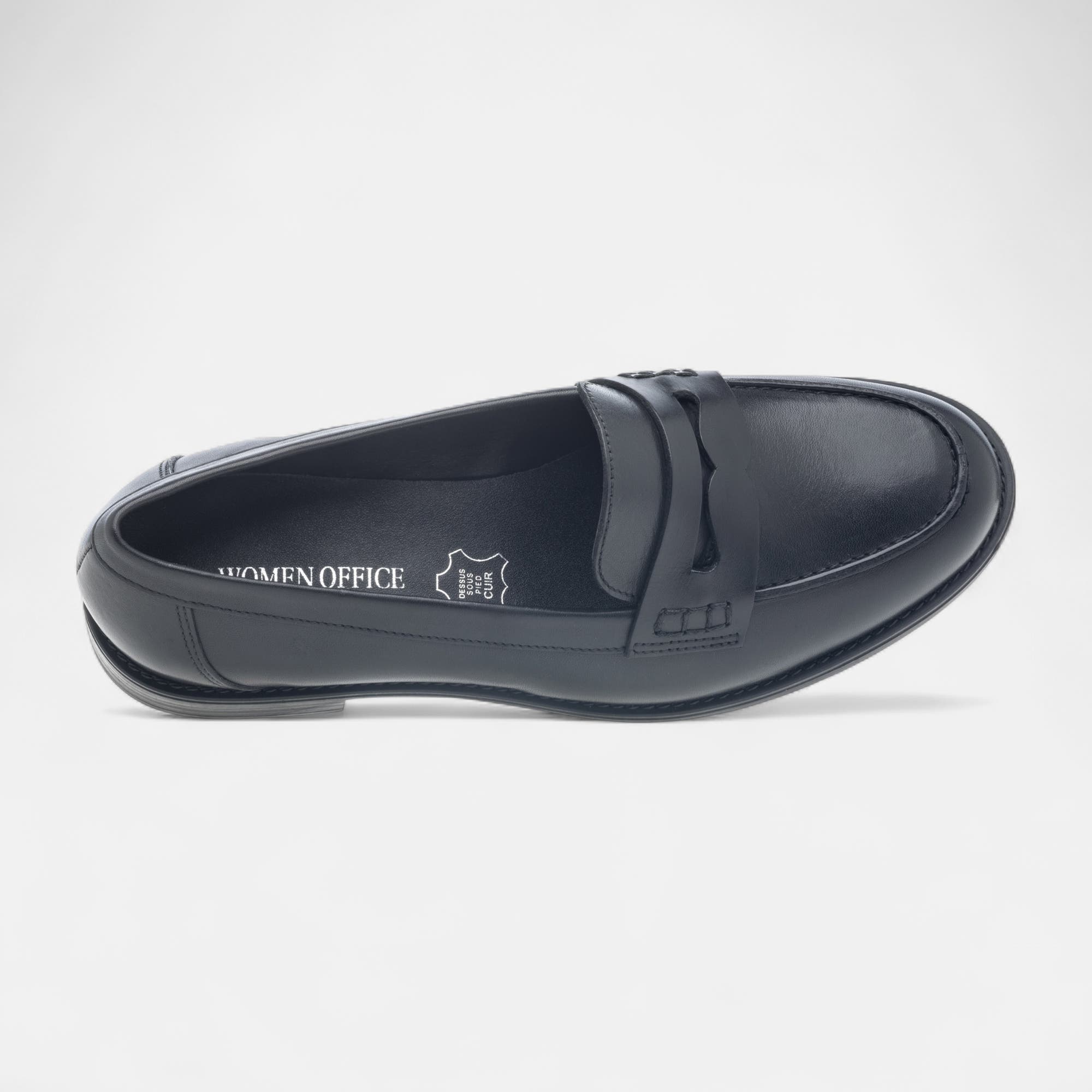 Mocassins Femme en cuir noir