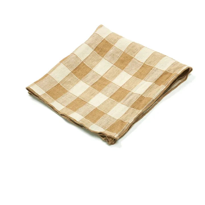 Maison de Vacances Serviette de table Bourdon en toile vintage | Terracotta