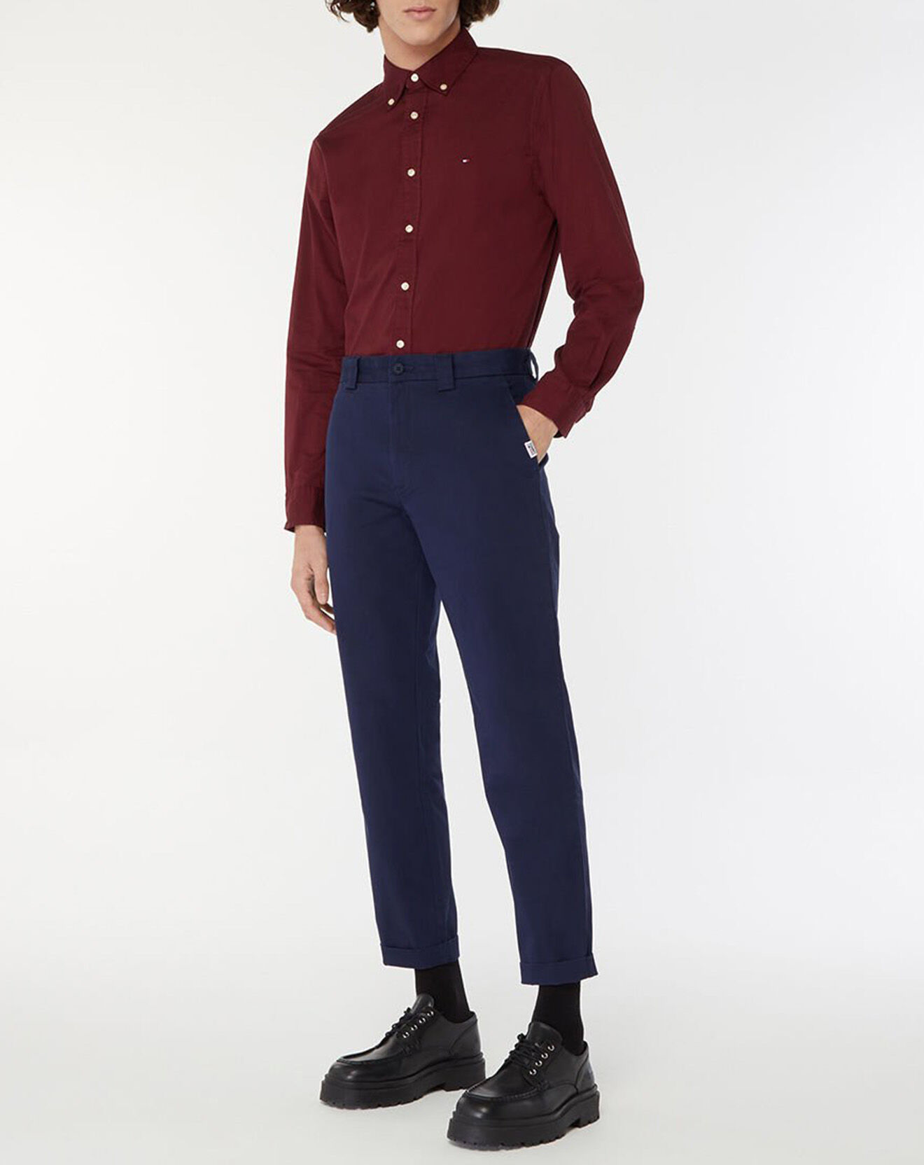 Tommy Jeans Pantalon chino Dad bleu marine