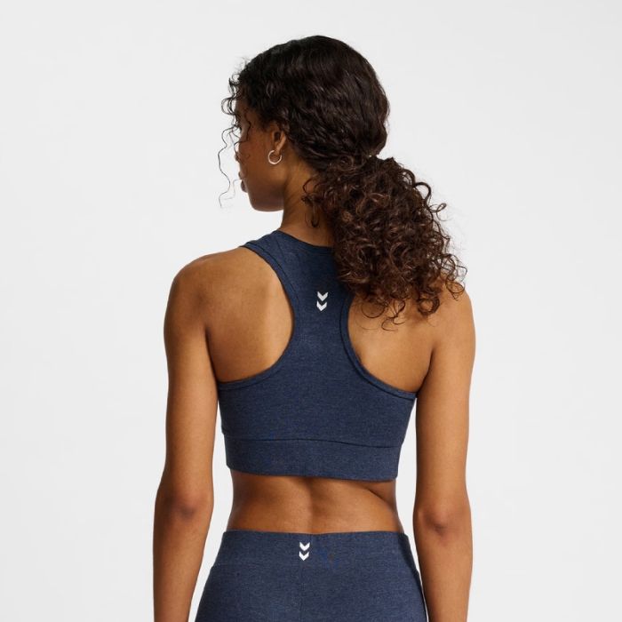 Hummel Dame BH Pulse Logo Light Support Bra Blå