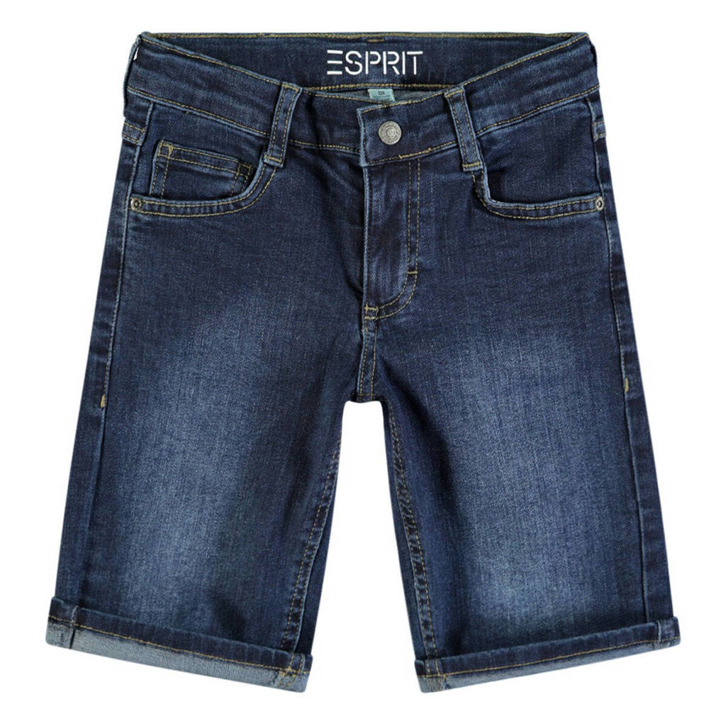 ESPRIT regular fit denim short blue dark wash