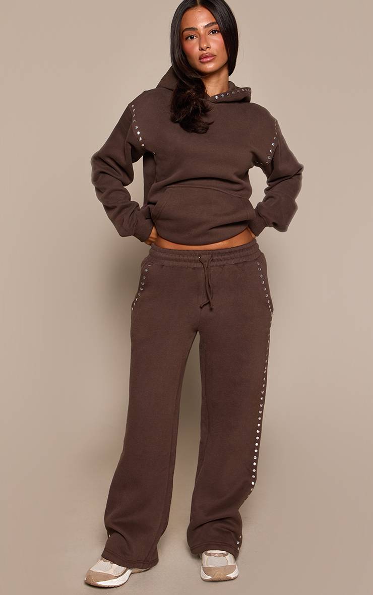 Chocolat Joggers Petite Avec Détails Cloutés